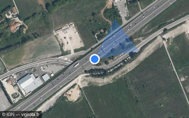 Vue satellite de l'emplacement du radar discriminant à Septèmes-les-Vallons