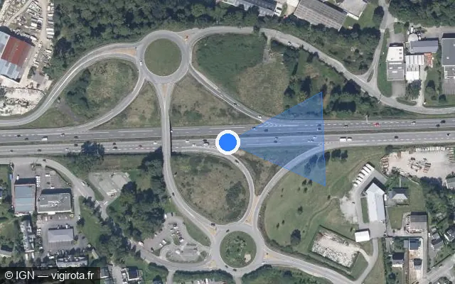 Vue satellite de l'emplacement du radar discriminant à Ploeren