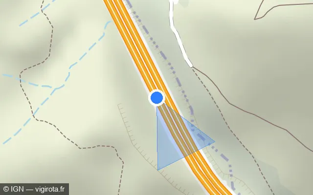 Vue plan de l'emplacement du radar discriminant à Les Adrets-de-l'Estérel