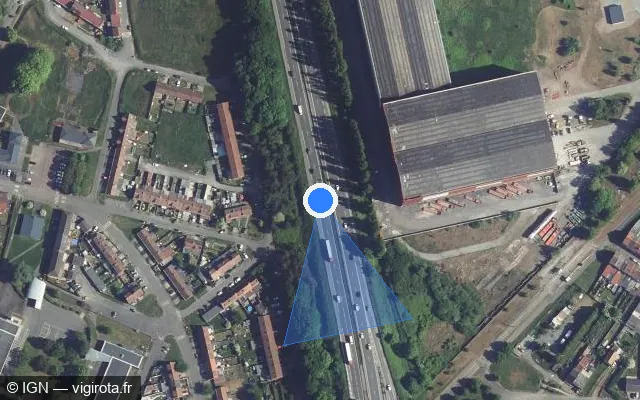 Vue satellite de l'emplacement du radar discriminant à La Sentinelle