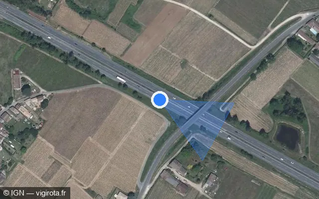 Vue satellite de l'emplacement du radar discriminant à Preignac