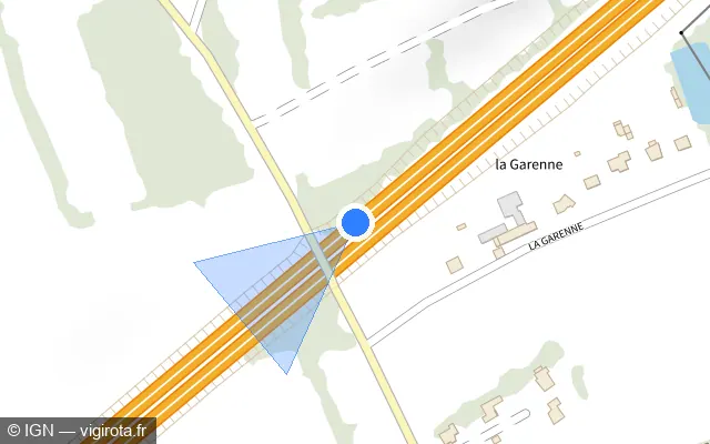 Vue plan de l'emplacement du radar discriminant à Quévert