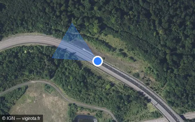 Vue satellite de l'emplacement du radar discriminant à Angevillers