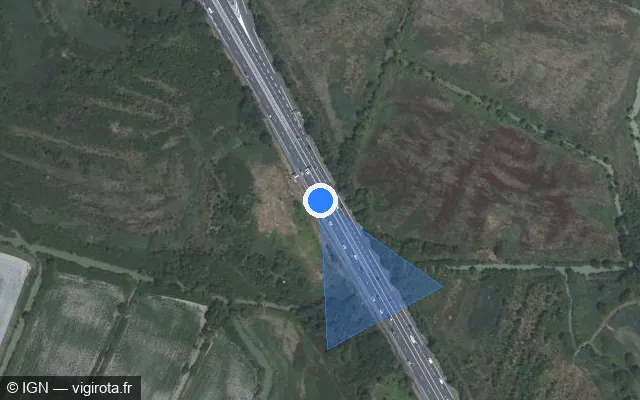 Vue satellite de l'emplacement du radar discriminant à Angoulins