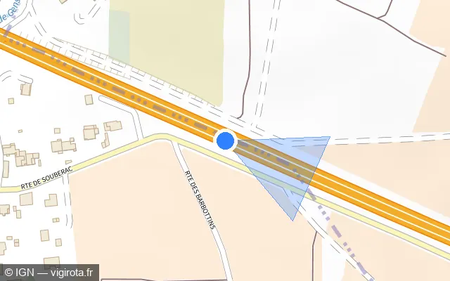 Vue plan de l'emplacement du radar discriminant à Gensac-la-Pallue