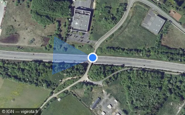 Vue satellite de l'emplacement du radar discriminant à Sedan