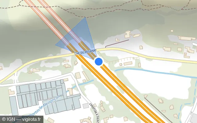 Vue plan de l'emplacement du radar discriminant à Saint-Victoret