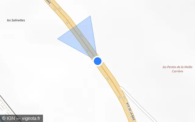 Vue plan de l'emplacement du radar discriminant à Port-le-Grand