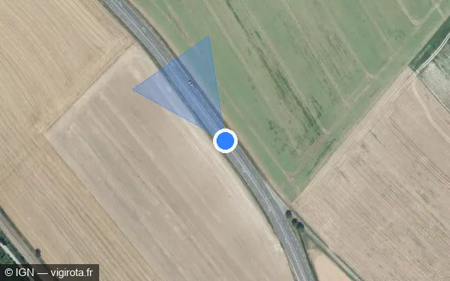 Vue satellite de l'emplacement du radar discriminant à Port-le-Grand