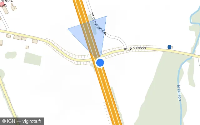 Vue plan de l'emplacement du radar discriminant à Bons-Tassilly