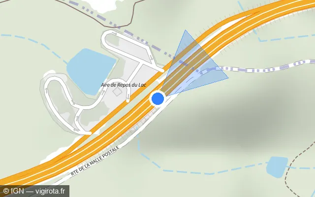 Vue plan de l'emplacement du radar discriminant à Saint-Rémy-sur-Durolle