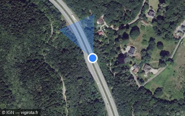 Vue satellite de l'emplacement du radar discriminant à Sainte-Marguerite