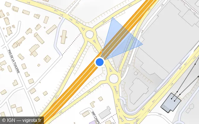Vue plan de l'emplacement du radar discriminant à La Couronne