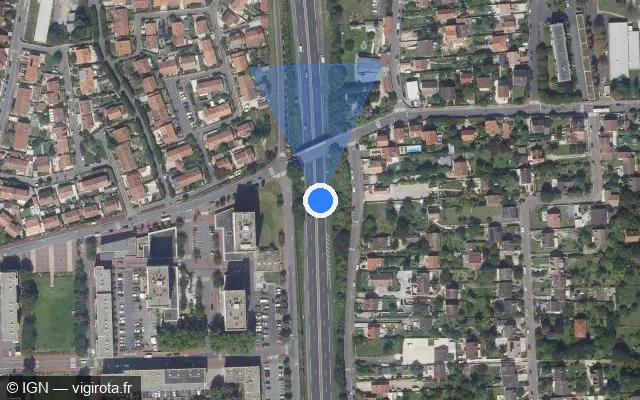 Vue satellite de l'emplacement du radar discriminant à Vigneux-sur-Seine
