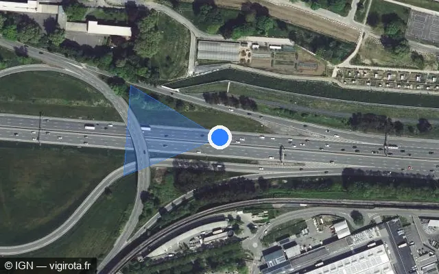 Vue satellite de l'emplacement du radar discriminant à Loos