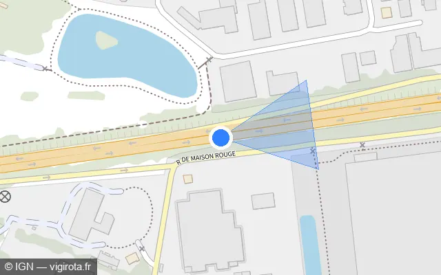 Vue plan de l'emplacement du radar discriminant à Gretz-Armainvilliers