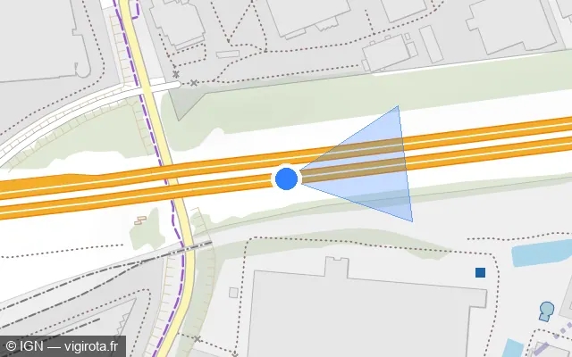 Vue plan de l'emplacement du radar discriminant à Lognes