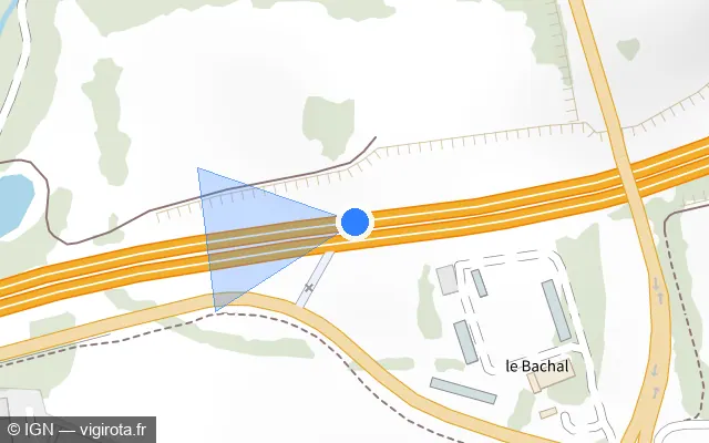 Vue plan de l'emplacement du radar discriminant à Argonay