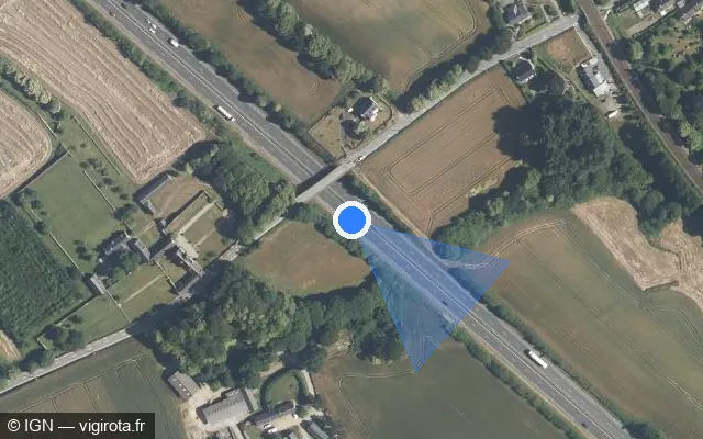 Vue satellite de l'emplacement du radar discriminant à Grâces