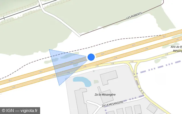 Vue plan de l'emplacement du radar discriminant à Germainville