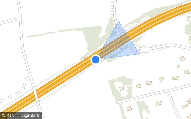 Vue plan de l'emplacement du radar discriminant à Guégon