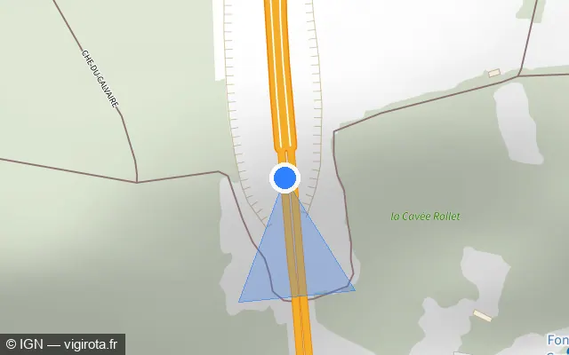 Vue plan de l'emplacement du radar discriminant à Bosrobert