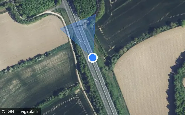Vue satellite de l'emplacement du radar discriminant à Marcoing