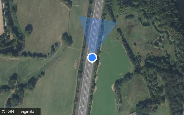 Vue satellite de l'emplacement du radar discriminant à Pont-Péan