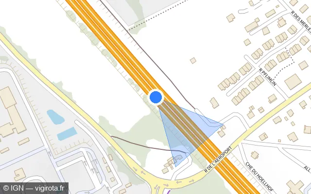 Vue plan de l'emplacement du radar discriminant à Saint-Louis
