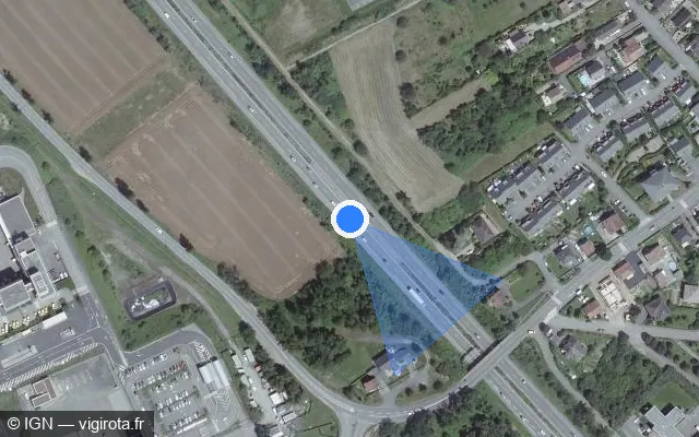Vue satellite de l'emplacement du radar discriminant à Saint-Louis