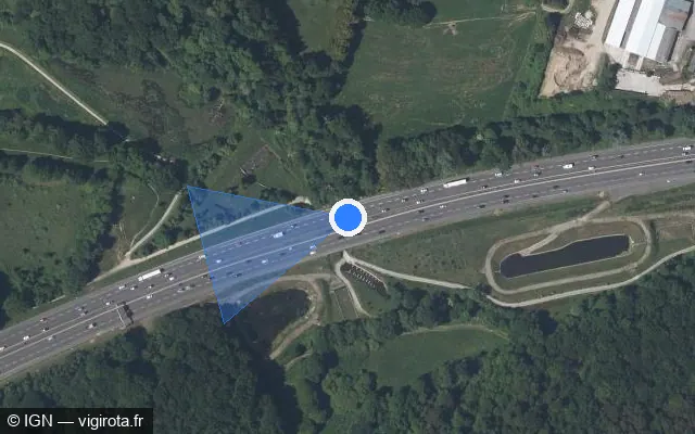 Vue satellite de l'emplacement du radar discriminant à Orvault