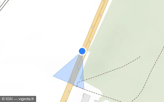 Vue plan de l'emplacement du radar discriminant à Brières-les-Scellés