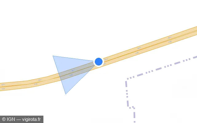 Vue plan de l'emplacement du radar discriminant à Charmentray