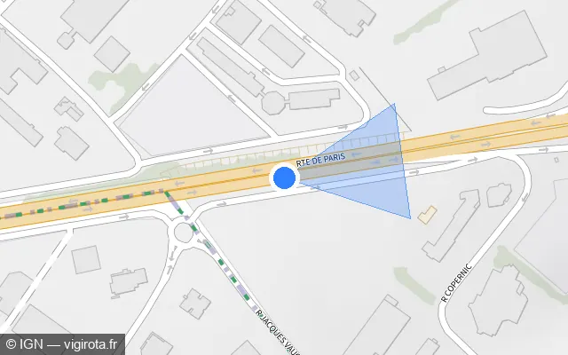 Vue plan de l'emplacement du radar discriminant à Chauray