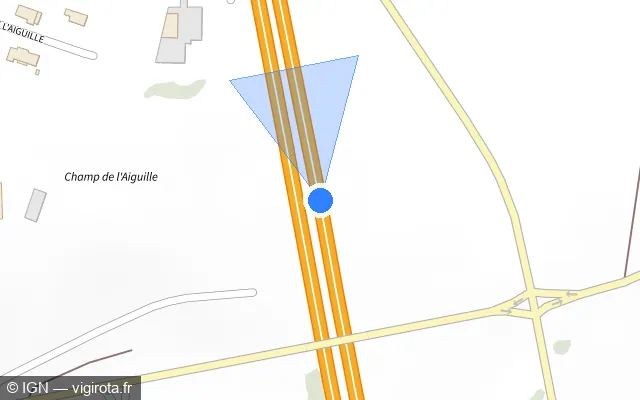 Vue plan de l'emplacement du radar discriminant à Maine-de-Boixe