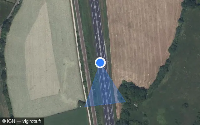 Vue satellite de l'emplacement du radar discriminant à Neauphe-sous-Essai