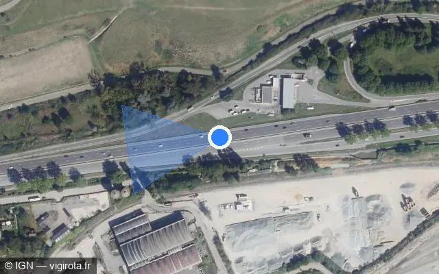 Vue satellite de l'emplacement du radar discriminant à Montigny-le-Bretonneux