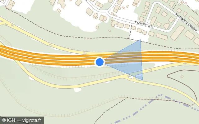 Vue plan de l'emplacement du radar discriminant à Serémange-Erzange