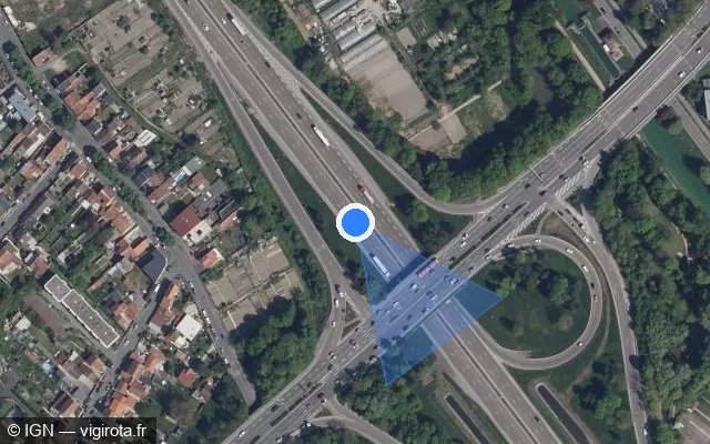 Vue satellite de l'emplacement du radar discriminant à Cormontreuil