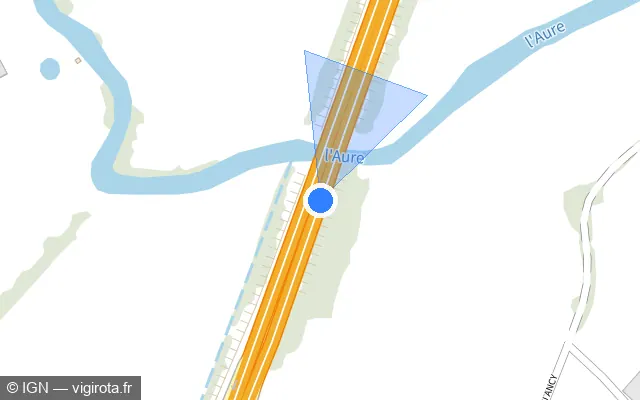 Vue plan de l'emplacement du radar discriminant à Osmanville