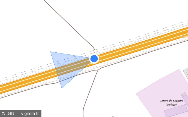 Vue plan de l'emplacement du radar discriminant à Rethel