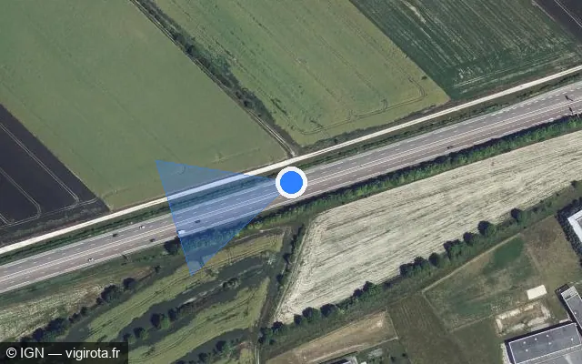 Vue satellite de l'emplacement du radar discriminant à Rethel