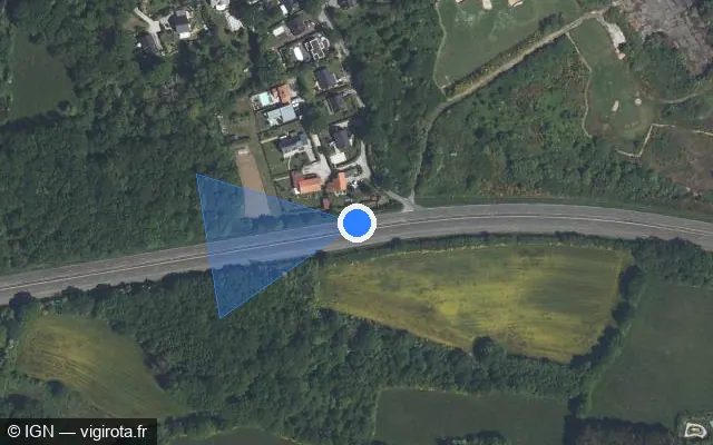 Vue satellite de l'emplacement du radar discriminant à Pornichet