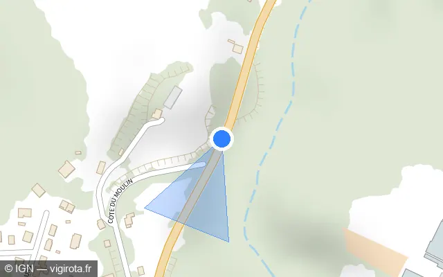 Vue plan de l'emplacement du radar fixe à Boucau