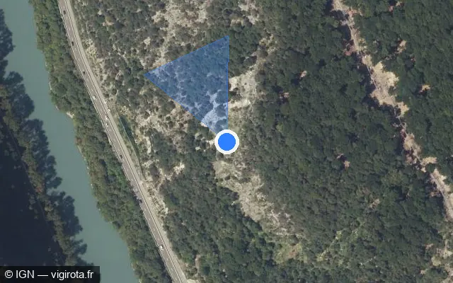 Vue satellite de l'emplacement du radar fixe à Moûtiers