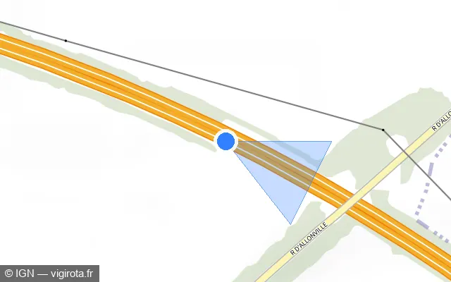 Vue plan de l'emplacement du radar fixe à Rivery