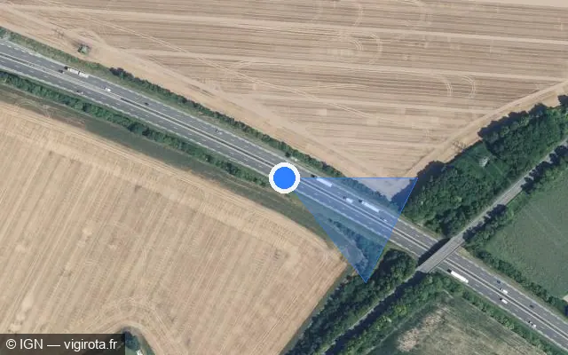 Vue satellite de l'emplacement du radar fixe à Rivery