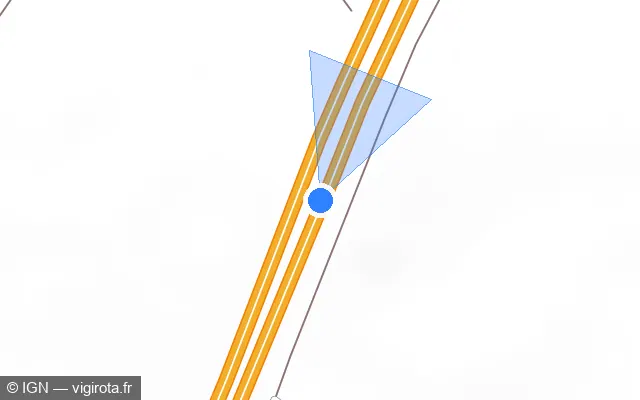 Vue plan de l'emplacement du radar fixe à Innenheim