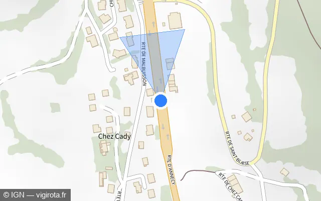 Vue plan de l'emplacement du radar fixe à Saint-Blaise