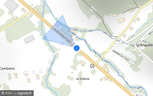 Vue plan de l'emplacement du radar fixe à Firmi